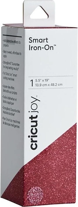 Cricut Joy Smart Vinyl Iron On Glitter Bügelfolie pink, 13.9x48cm