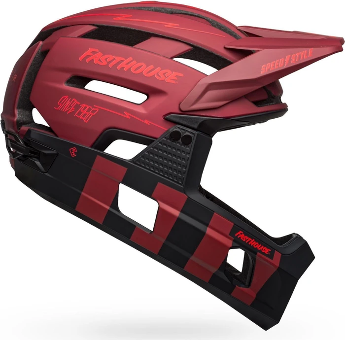 Bell Super Air R Spherical Fullface-Helm fasthouse matte red/black