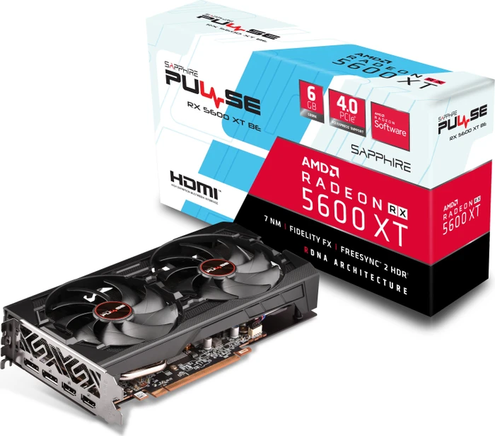 Sapphire Pulse Radeon RX 5600 XT BE, 6GB GDDR6, 2x HDMI, 2x DP, lite retail