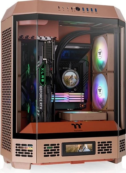 Thermaltake The Tower 600 Gravel Sand, braun, Glasfenster