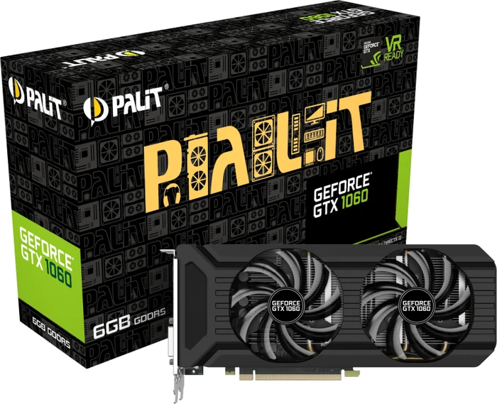 Palit GeForce GTX 1060 Dual, 6GB GDDR5, DVI, HDMI, 3x DP