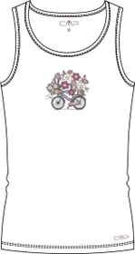 CMP Grafik Funktionsshirt ärmellos weiß (Junior)