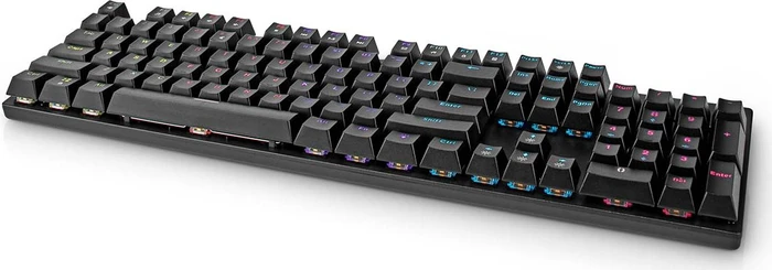 Nedis Wired Gaming Keyboard, schwarz, LEDs RGB, USB, US