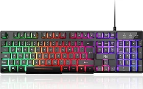 Riitek Rii RK100, 7 Farben, schwarz, USB, UK