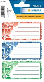 Herma Buchetiketten Social Icons, 76x35mm, mehrfarbig, 3 Blatt (9 Etiketten)