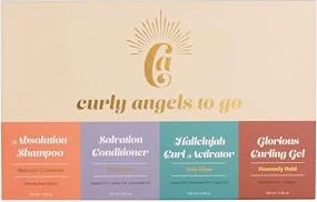 Curly Angels To Go Shampoo 100ml + Conditioner 100ml + Creme 100ml + Gel 100ml Geschenkset