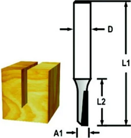 Makita Nutfräser einschneidig, (D)5x13x48mm, 1 Stück