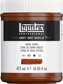 Liquitex Professional Heavy Body Acrylic burnt sienna, 473ml