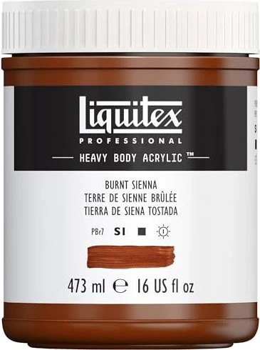 Liquitex Professional Heavy Body Acrylic burnt sienna, 473ml