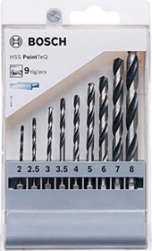 Bosch Professional HSS PointTeQ Spiralbohrer-Sortiment, 9-tlg.