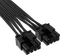 Corsair PSU Cable Type 4 - 600W PCIe 5.0 12VHPWR, 2x 8-Pin PCIe Stecker auf 16-Pin PCIe 5.0 12VHPWR Stecker, Adapterkabel, schwarz, 65cm Vorschaubild
