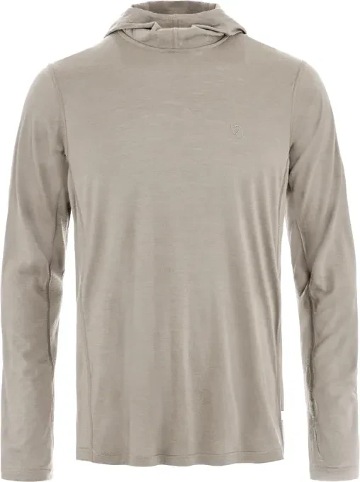Fjällräven Abisko Wool Hoodie Funktionsshirt langarm light fossil (Herren)