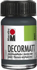 Marabu Decormatt Acrylfarbe, dunkelgrau, 15ml