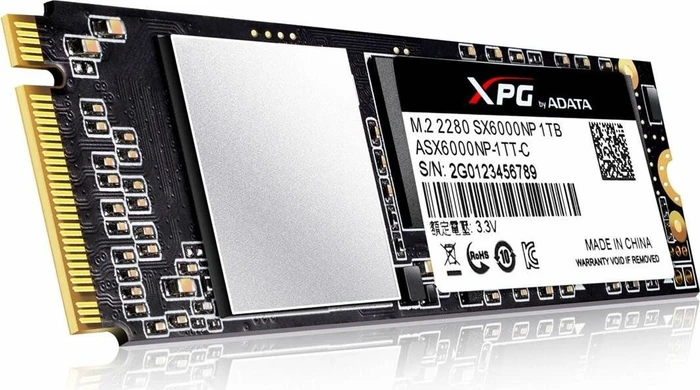 ADATA XPG SX6000 1TB, M.2 2280 / M-Key / PCIe 3.0 x2, Kühlkörper