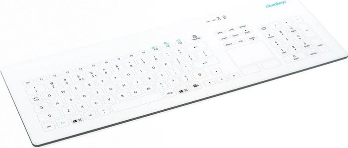 GETT InduKey KR24230 Cleankeys CK4W, kabellos, Touchpad, weiß, USB, DE