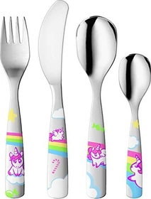 Gnali & Zani Kleine Einhörner Kinderbesteck-Set, 4-tlg.