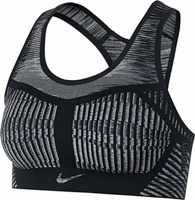 Nike FE/NOM Flyknit Sport-BH schwarz/grau/weiß (Damen)