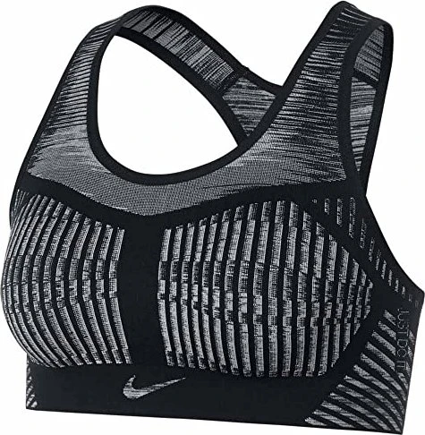Nike FE/NOM Flyknit Sport-BH schwarz/grau/weiß (Damen)