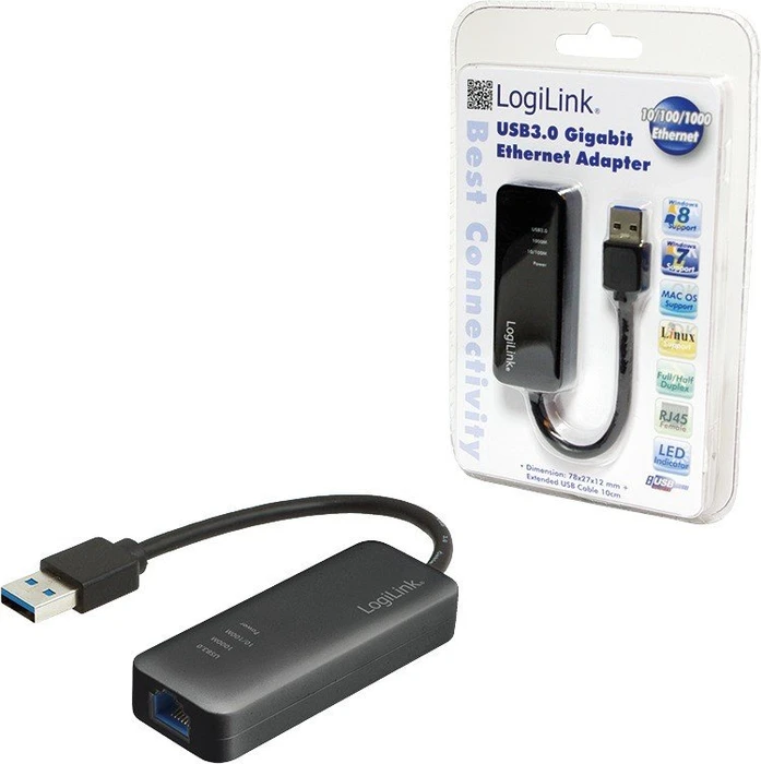 LogiLink LAN-Adapter, RJ-45, USB-A 3.0 [Stecker]