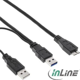 InLine USB 3.0 Y-Kabel 2x A/Micro B, 1.5m (35415Y)