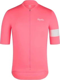 Rapha Core Trikot kurzarm high vis pink/white (Herren)