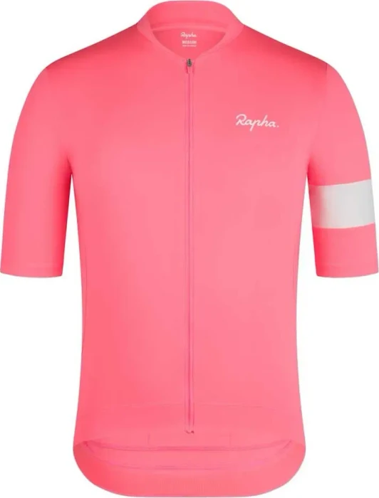 Rapha Core Trikot kurzarm high vis pink/white (Herren)