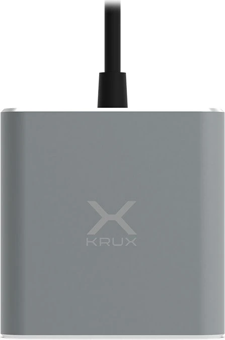 Krux USB-C auf 2x HDMI 4K 30Hz Adapter mit USB PD, USB-C 3.0 [Stecker]