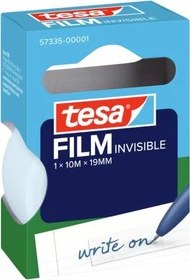 tesa tesafilm Invisible transparent/weiß, Klebestreifen, 19mm/10m, 1 Stück