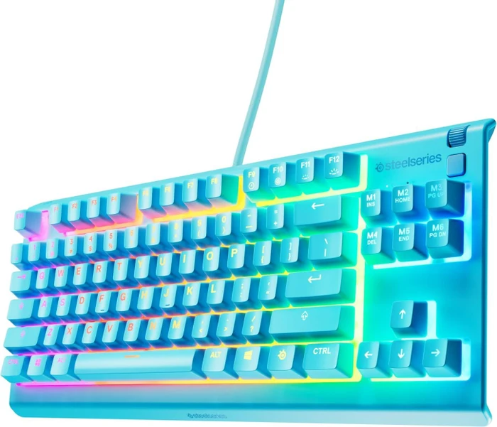 SteelSeries Apex 3 TKL, Auqa, blau, LEDs RGB, USB, US