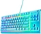 SteelSeries Apex 3 TKL, Auqa, blau, LEDs RGB, USB, US Vorschaubild