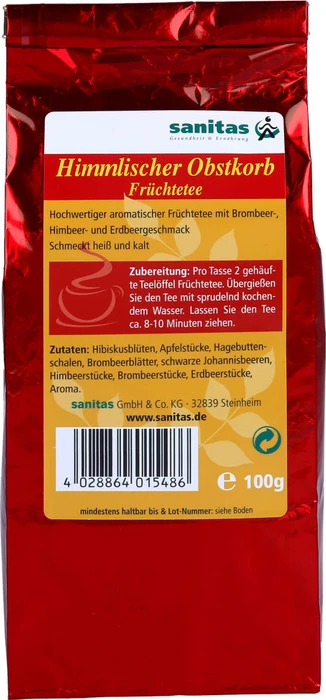 Sanitas Himmlischer Obstkorb Früchtetee, 100g