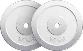 Gorilla Sports Hantelscheiben Chrom Set 2x 15kg