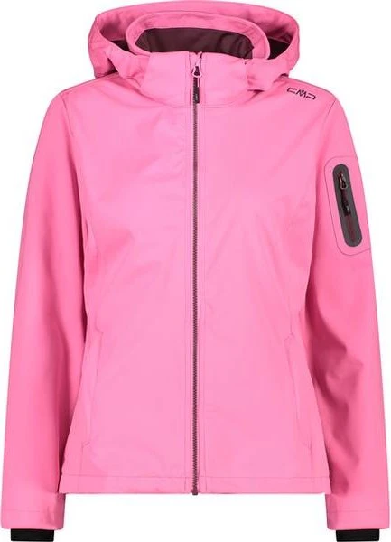CMP Zip Hood Softshell Funktionsjacke rosa fluo (Damen)