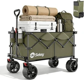 Sekey XXL Plus Faltbar Bollerwagen olivgrün
