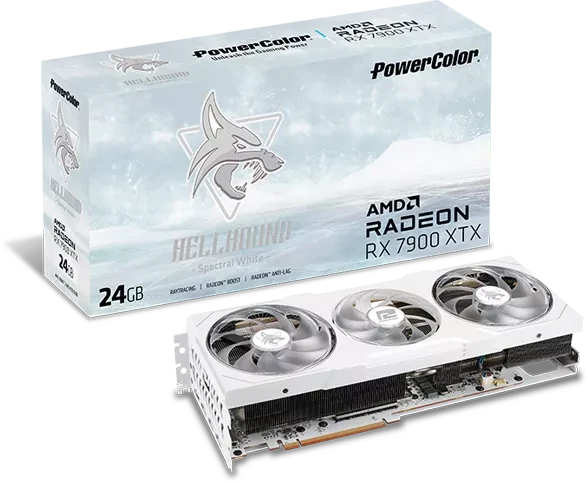 PowerColor Hellhound Radeon RX 7900 XTX Spectral White, 24GB GDDR6, HDMI, 3x DP