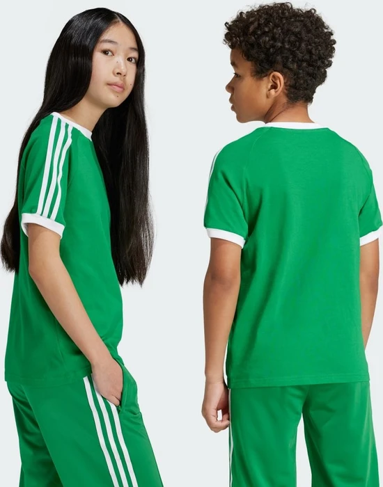 adidas 3-Streifen T-Shirt kurzarm grün (Junior)
