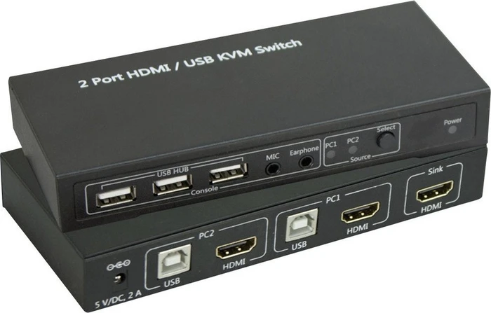 SpeaKa Professional Professional HDMI/USB KVM-Switch, 2-port