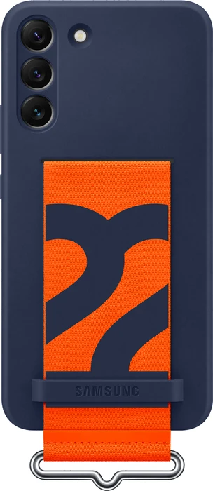 Samsung Silicone Cover with Strap für Galaxy S22+ navy