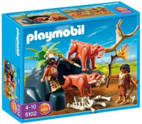 playmobil History Säbelzahntiger mit Knochenjägern