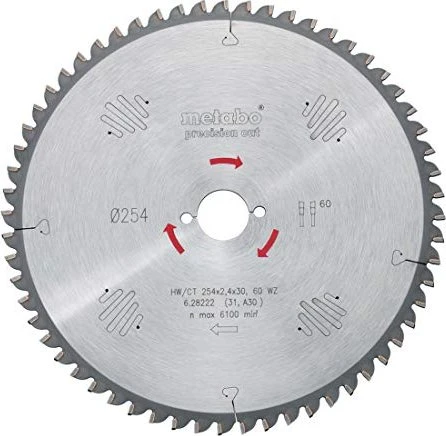 Metabo Precision Cut Kreissägeblatt 72Z, 300x1.8x30mm, 1 Stück