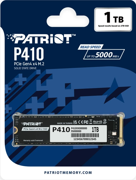 Patriot P410 1TB, M.2 2280 / M-Key / PCIe 4.0 x4