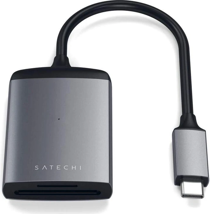 Satechi Type-C UHS-II, Space Gray, Dual-Slot-Cardreader, USB-C 3.0 [Stecker]