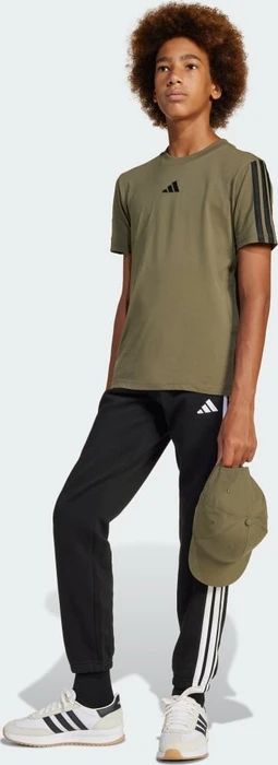 adidas Essentials T-Shirt kurzarm olive strata/black (Junior)