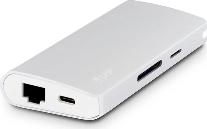 LMP USB-C Travel Dock, 9-Port, USB-C 3.0 [Stecker], silber