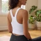 adidas All Me Medium-Support Bra Tanktop Sport-BH frozen purple melange (Damen) Vorschaubild