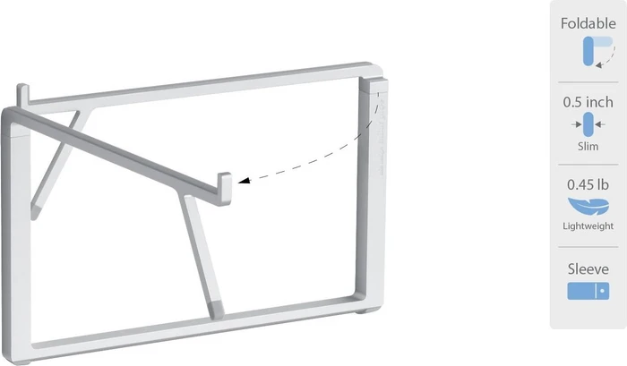 Rain Design mBar pro+, faltbarer Notebook-Stand, Silver