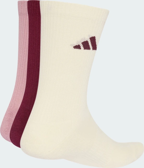 adidas Cushioned Crew Socken maroon/ivory/magic mauve/white, 3 Paare