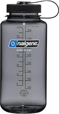 Nalgene Wide Mouth Sustain Trinkflasche 946ml grau/schwarz