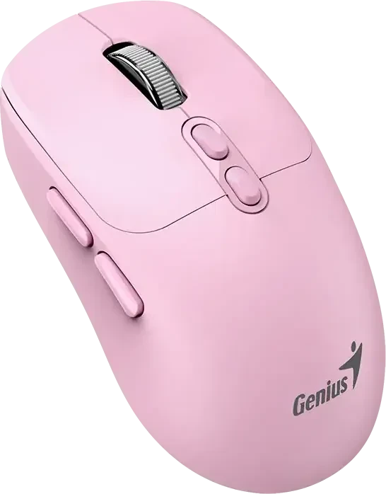 Genius NX-8080S BT Copilot Wireless Silent Mouse, Young Pink, USB/Bluetooth