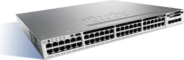 Cisco Catalyst 3850 LAN Base Rackmount Gigabit Managed Stacking Switch, 48x RJ-45, 1x Erweiterungsslot
